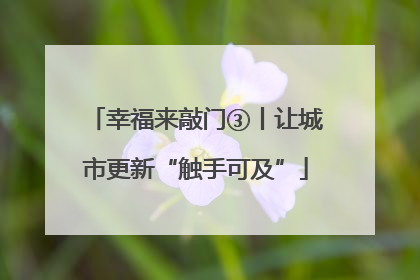 幸福来敲门③丨让城市更新“触手可及”