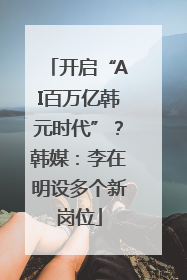 开启“AI百万亿韩元时代”？韩媒：李在明设多个新岗位