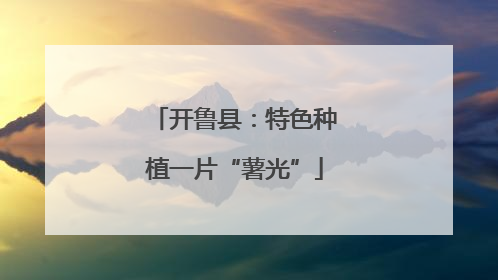开鲁县：特色种植一片“薯光”