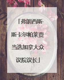 弗朗西斯·斯卡尔帕莱贾当选加拿大众议院议长