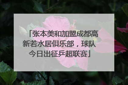 张本美和加盟成都高新若水居俱乐部，球队今日出征乒超联赛