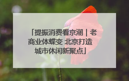 提振消费看京潮｜老商业体蝶变 北京打造城市休闲新聚点