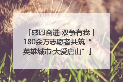 感恩奋进 双争有我丨180余万志愿者共筑“英雄城市·大爱唐山”