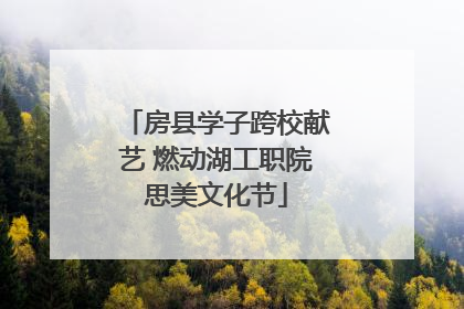 房县学子跨校献艺 燃动湖工职院思美文化节