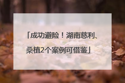 成功避险！湖南慈利、桑植2个案例可借鉴