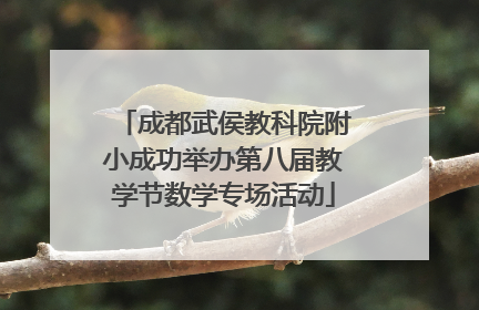 成都武侯教科院附小成功举办第八届教学节数学专场活动