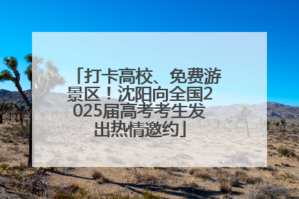 打卡高校、免费游景区！沈阳向全国2025届高考考生发出热情邀约