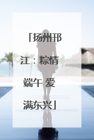 扬州邗江：粽情端午 爱满东兴