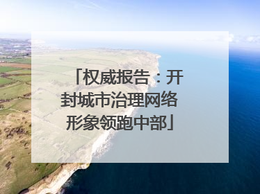 权威报告：开封城市治理网络形象领跑中部