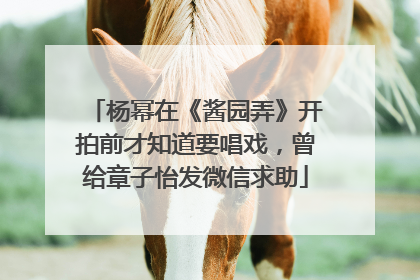杨幂在《酱园弄》开拍前才知道要唱戏，曾给章子怡发微信求助
