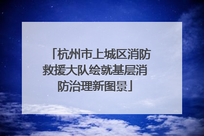 杭州市上城区消防救援大队绘就基层消防治理新图景