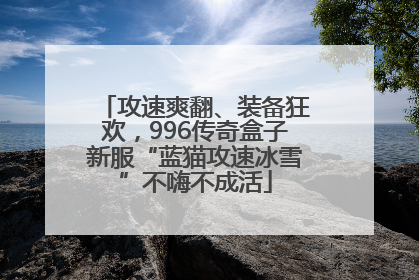攻速爽翻、装备狂欢，996传奇盒子新服“蓝猫攻速冰雪”不嗨不成活
