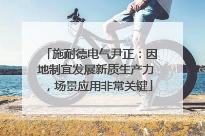 施耐德电气尹正：因地制宜发展新质生产力，场景应用非常关键
