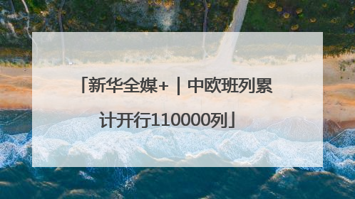 新华全媒+｜中欧班列累计开行110000列