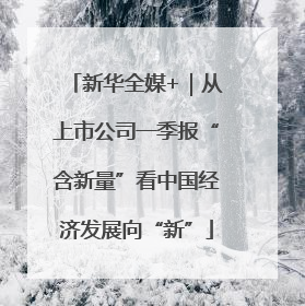 新华全媒+｜从上市公司一季报“含新量”看中国经济发展向“新”