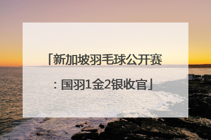 新加坡羽毛球公开赛：国羽1金2银收官