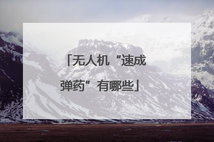 无人机“速成弹药”有哪些