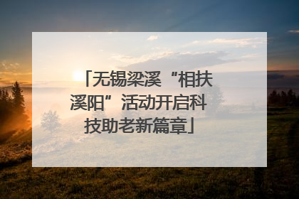无锡梁溪“相扶溪阳”活动开启科技助老新篇章