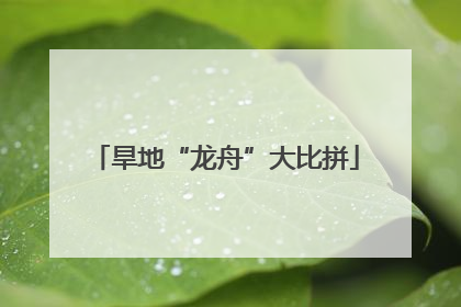 旱地“龙舟”大比拼