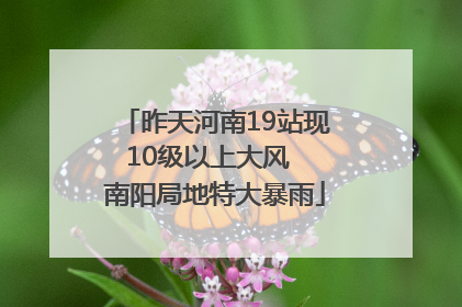 昨天河南19站现10级以上大风  南阳局地特大暴雨