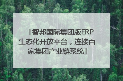 智邦国际集团版ERP生态化开放平台，连接百家集团产业链系统