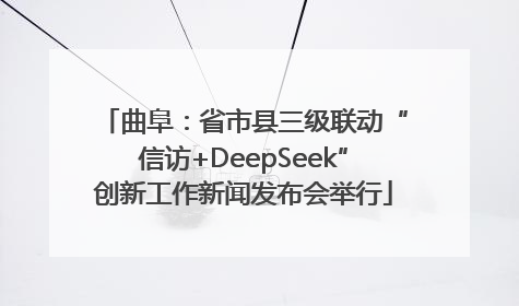 曲阜：省市县三级联动“信访+DeepSeek”创新工作新闻发布会举行