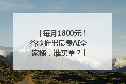 每月1800元！谷歌推出最贵AI全家桶，谁买单？