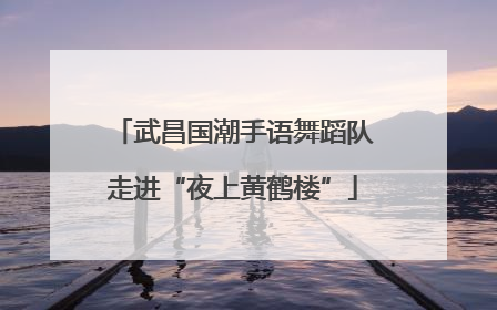 武昌国潮手语舞蹈队走进“夜上黄鹤楼”