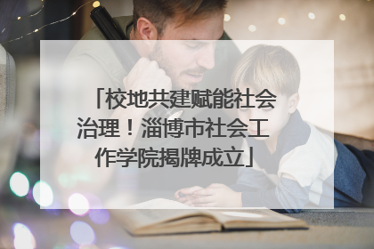 校地共建赋能社会治理！淄博市社会工作学院揭牌成立