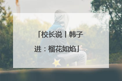 校长说丨韩子进：榴花如焰