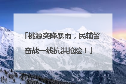 桃源突降暴雨，民辅警奋战一线抗洪抢险！