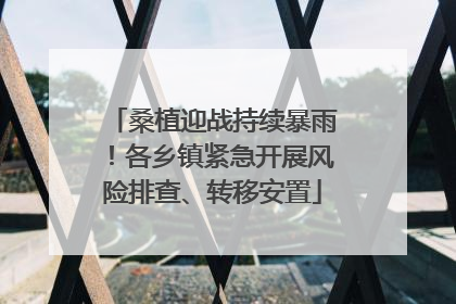 桑植迎战持续暴雨！各乡镇紧急开展风险排查、转移安置