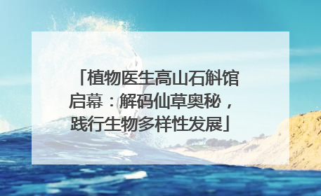 植物医生高山石斛馆启幕：解码仙草奥秘，践行生物多样性发展