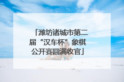 潍坊诸城市第二届“汉车杯”象棋公开赛圆满收官
