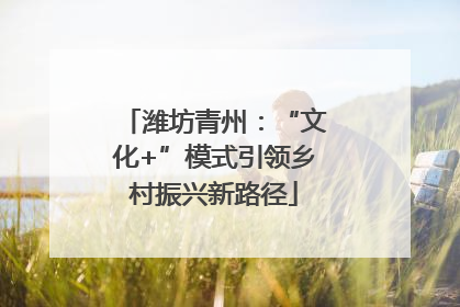 潍坊青州：“文化+”模式引领乡村振兴新路径