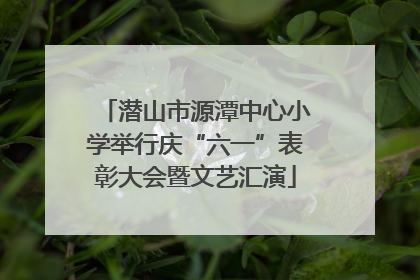 潜山市源潭中心小学举行庆“六一”表彰大会暨文艺汇演