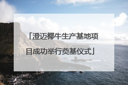 澄迈椰牛生产基地项目成功举行奠基仪式