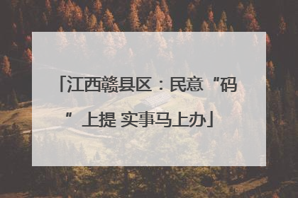 江西赣县区：民意“码”上提 实事马上办
