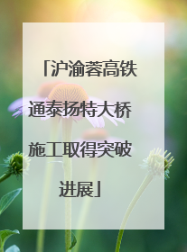 沪渝蓉高铁通泰扬特大桥施工取得突破进展