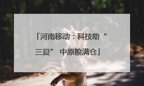 河南移动：科技助“三夏” 中原粮满仓