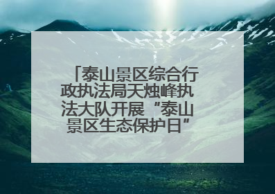 泰山景区综合行政执法局天烛峰执法大队开展“泰山景区生态保护日”志愿宣传活动