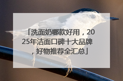 洗面奶哪款好用，2025年洁面口碑十大品牌，好物推荐全汇总