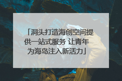洞头打造海创空间提供一站式服务 让青年为海岛注入新活力
