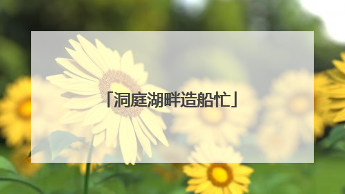 洞庭湖畔造船忙