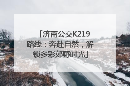 济南公交K219路线：奔赴自然，解锁多彩郊野时光