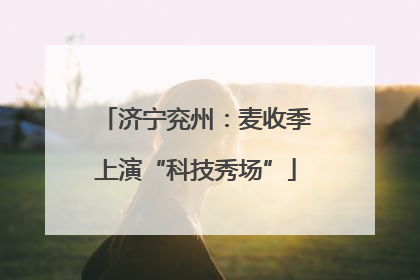 济宁兖州：麦收季上演“科技秀场”