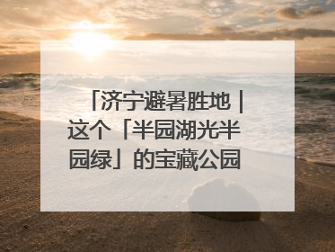 济宁避暑胜地｜这个「半园湖光半园绿」的宝藏公园藏不住了！