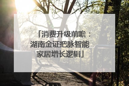 消费升级前瞻：湖南金证把脉智能家居增长逻辑