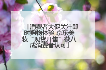 消费者大促关注即时购物体验 京东美妆“现货开售”获八成消费者认可
