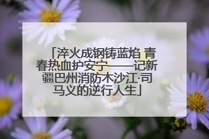 淬火成钢铸蓝焰 青春热血护安宁——记新疆巴州消防木沙江·司马义的逆行人生